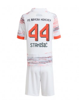 Bayern Munich Josip Stanisic #44 Replika Borta Kläder Barn 2025-26 Kortärmad (+ byxor)